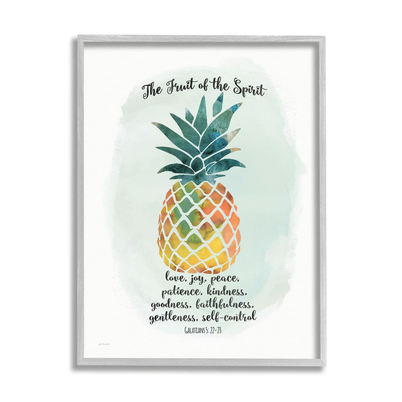 Stupell Industries The Fruit of the Spirit Multicolored Pineapple Framed Wall Art